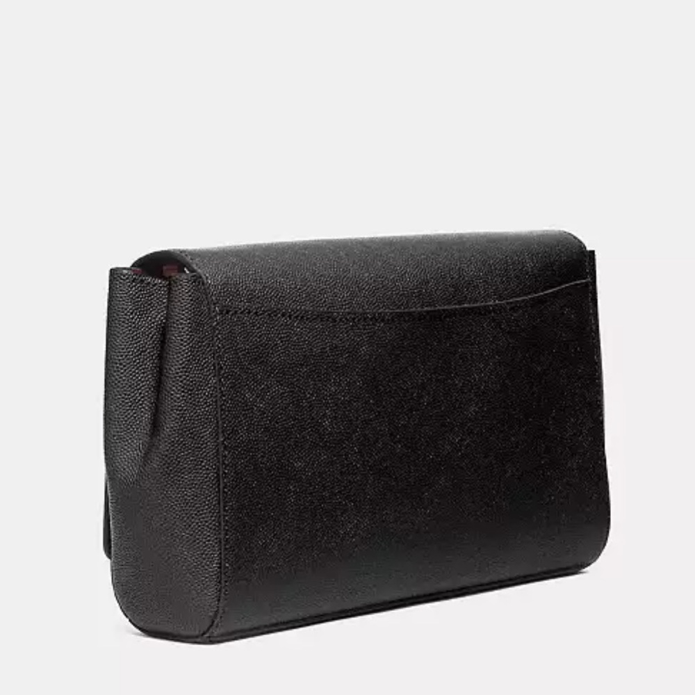 Coach Alexa Turnlock Crossgrain Leather Clutch Chain Crossbody Purse - Picture 15 of 16